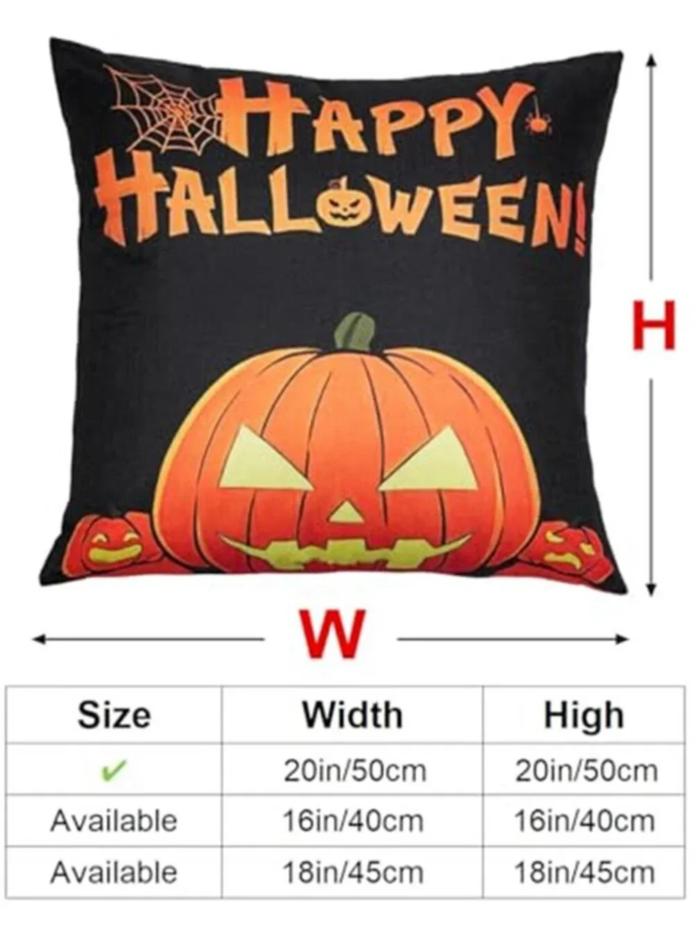 Halloween Pillow Covers 18x18 4Pcs Double‑Sided Print Home Decor